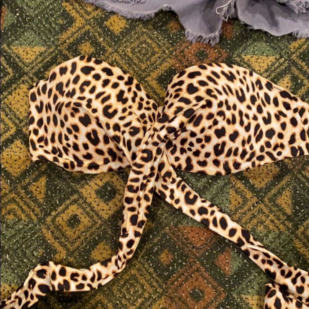 Victoria Secret Pink Cheetah Swim Top